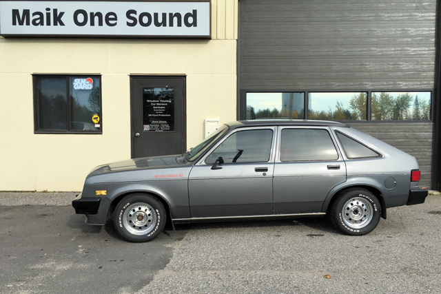1986 Chevrolet Chevette with professional window tint in North Bay